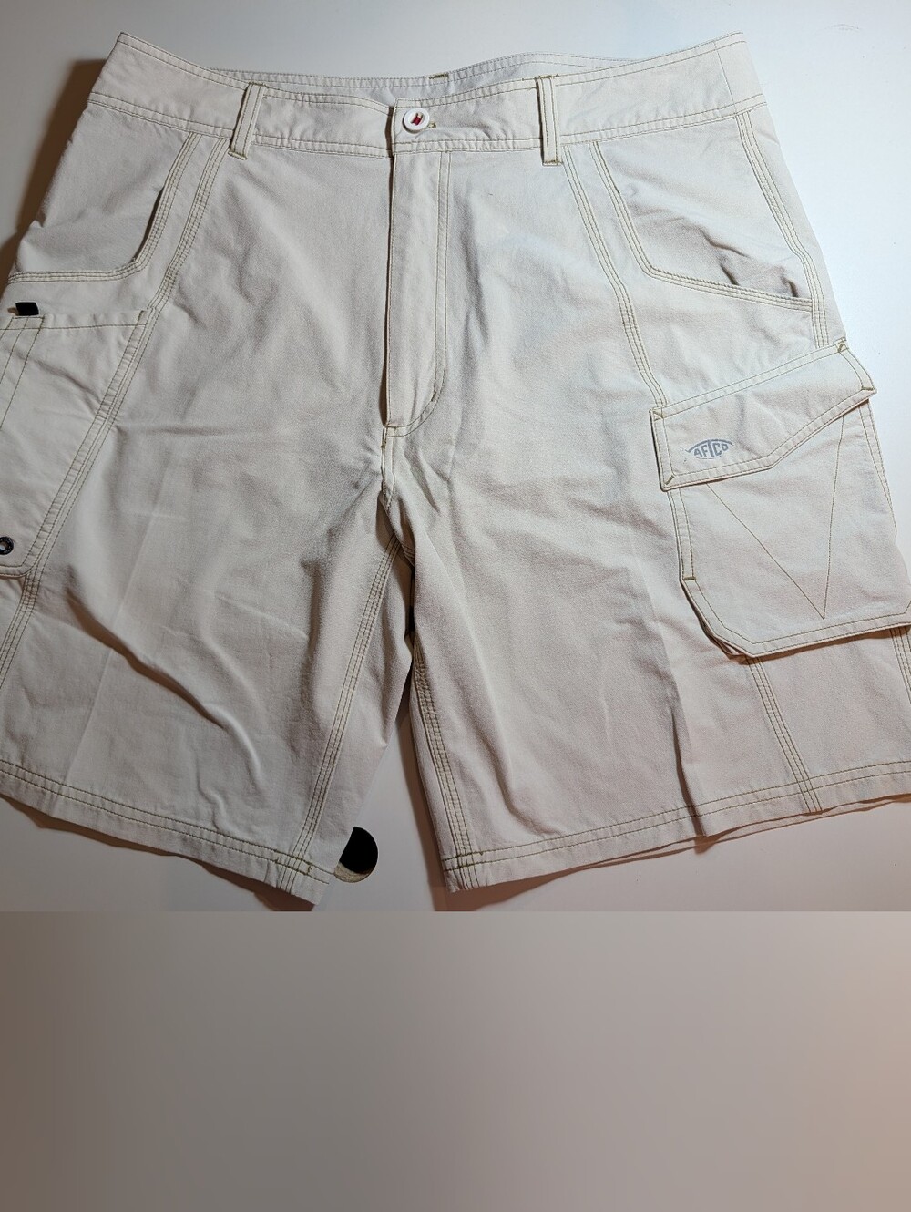 AFTCO Men's Size 38 Cargo Fishing Shorts - Tan